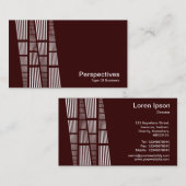 Perspektiven v2 - Weiß auf Dunkelbraun Visitenkarte (Vorne/Hinten)