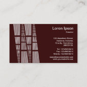 Perspektiven v2 - Weiß auf Dunkelbraun Visitenkarte (Rückseite)