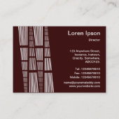 Perspektiven v2 - Weiß auf Dunkelbraun Visitenkarte (Rückseite)