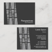 Perspektiven v2 - Weiß auf Dunkelgrau Visitenkarte (Vorne/Hinten)
