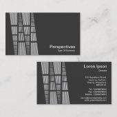 Perspektiven v2 - Weiß auf Dunkelgrau Visitenkarte (Vorne/Hinten)