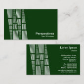 Perspektiven v2 - Weiß auf dunkelgrün Visitenkarte (Vorne/Hinten)