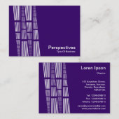 Perspektiven v2 - Weiß auf Lila Visitenkarte (Vorne/Hinten)