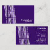 Perspektiven v2 - Weiß auf Lila Visitenkarte (Vorne/Hinten)