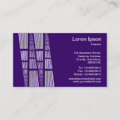 Perspektiven v2 - Weiß auf Lila Visitenkarte (Rückseite)