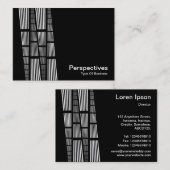Perspektiven v2 - Weiß auf Schwarz Visitenkarte (Vorne/Hinten)