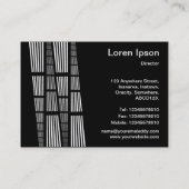 Perspektiven v2 - Weiß auf Schwarz Visitenkarte (Rückseite)