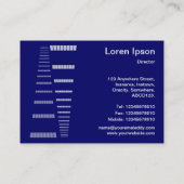 Perspektiven: Weiß auf Deep Navy Blue Visitenkarte (Rückseite)