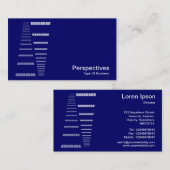 Perspektiven: Weiß auf Deep Navy Blue Visitenkarte (Vorne/Hinten)