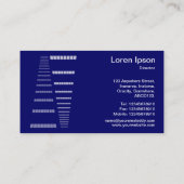 Perspektiven: Weiß auf Deep Navy Blue Visitenkarte (Rückseite)