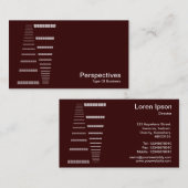 Perspektiven - Weiß auf Dunkelbraun Visitenkarte (Vorne/Hinten)