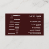 Perspektiven - Weiß auf Dunkelbraun Visitenkarte (Rückseite)