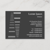 Perspektiven - Weiß auf dunkelgrau Visitenkarte (Rückseite)