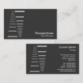 Perspektiven - Weiß auf dunkelgrau Visitenkarte (Vorne/Hinten)