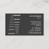Perspektiven - Weiß auf dunkelgrau Visitenkarte (Rückseite)