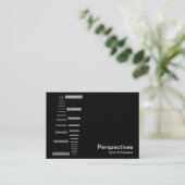 Perspektiven - Weiß auf Schwarz Visitenkarte (Stehend Vorderseite)