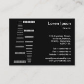 Perspektiven - Weiß auf Schwarz Visitenkarte (Rückseite)