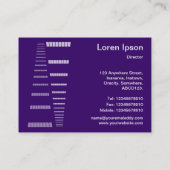 Perspektiven - Weiß auf Tiefe Lila Visitenkarte (Rückseite)