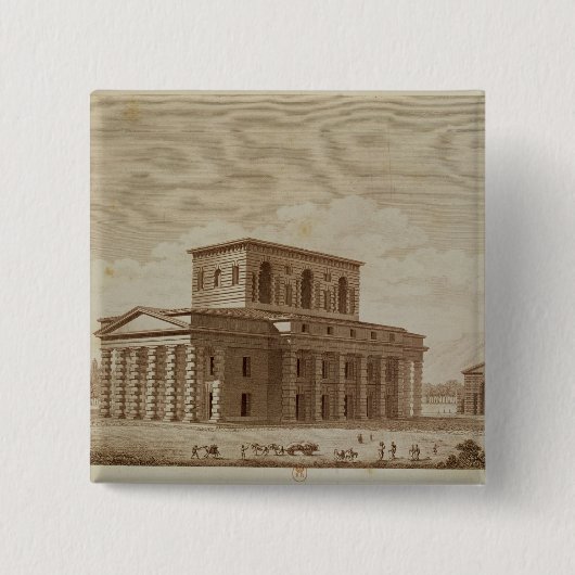 Perspektivenansicht des Hauses des Direktors Button (Vorderseite)