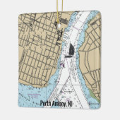 Perth Amboy NJ Chart Keramikornament (Links)
