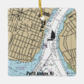 Perth Amboy NJ Chart Keramikornament (Vorderseite)