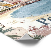 Perth Australia Aquarellmalerei Poster (Ecke)