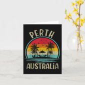 Perth Australia Beach Palm Tree Family Summer Vaca Karte (Gelbe Blume)