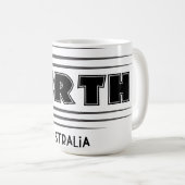 Perth Australia City Sign Kaffeetasse (VorderseiteRechts)