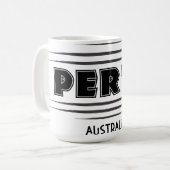 Perth Australia City Sign Kaffeetasse (Vorderseite Links)