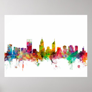 Perth Australia Skyline Poster