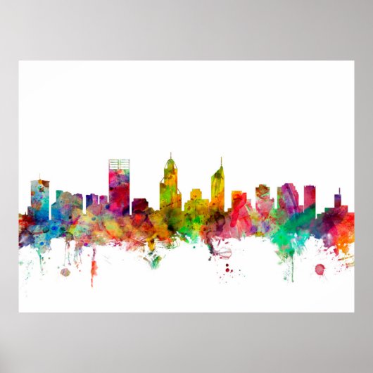 Perth Australia Skyline Poster (Vorne)