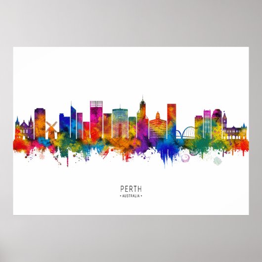 Perth Australia Skyline Poster (Vorne)