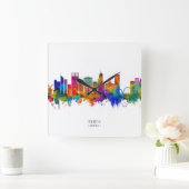 Perth Australia Skyline Quadratische Wanduhr (Zuhause)