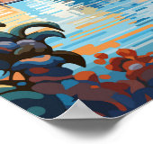 Perth Australia Travel Art Vintag Poster (Ecke)