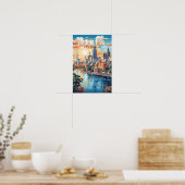 Perth Australia Travel Art Vintag Poster (Küche)