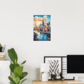 Perth Australia Travel Art Vintag Poster (Heimbüro)