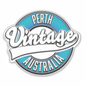 Perth Australia Vintages Logo Aufkleber (Vorderseite)
