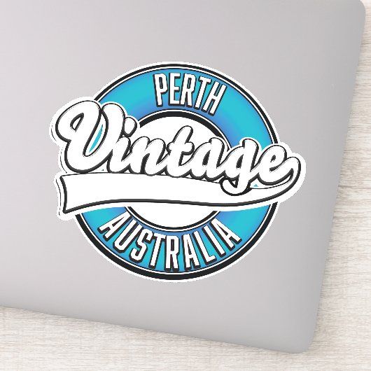 Perth Australia Vintages Logo Aufkleber (Detail)