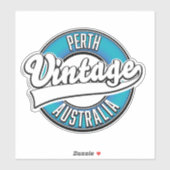 Perth Australia Vintages Logo Aufkleber (Blatt)