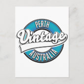 Perth Australia Vintages Logo Postkarte (Vorderseite)