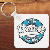 Perth Australia Vintages Logo Schlüsselanhänger (Vorderseite)