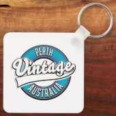 Perth Australia Vintages Logo Schlüsselanhänger (Rückseite)