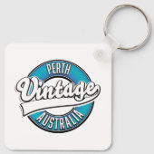 Perth Australia Vintages Logo Schlüsselanhänger (Rückseite)