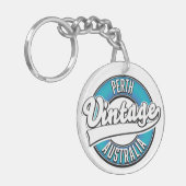 Perth Australia Vintages Logo Schlüsselanhänger (Vorderseite links)