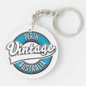 Perth Australia Vintages Logo Schlüsselanhänger (Rückseite)