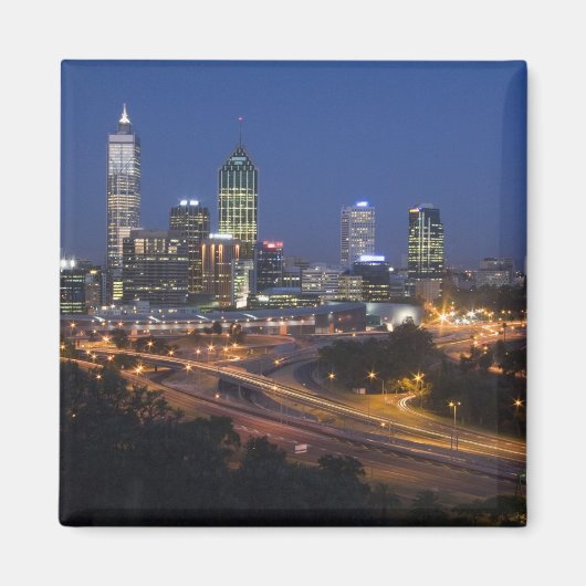 Perth, Australien. Aussicht auf das Stadtzentrum v Magnet (Vorne)