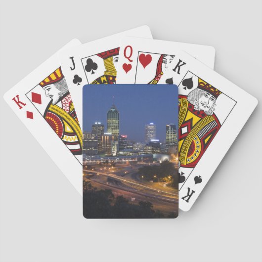 Perth, Australien. Aussicht auf die Innenstadt von Spielkarten (Rückseite)