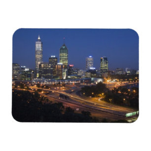 Perth, Australien. Blick auf die Innenstadt von Pe Magnet