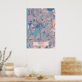Perth - Australien Breezy City Map Poster (Küche)