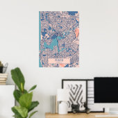 Perth - Australien Breezy City Map Poster (Heimbüro)
